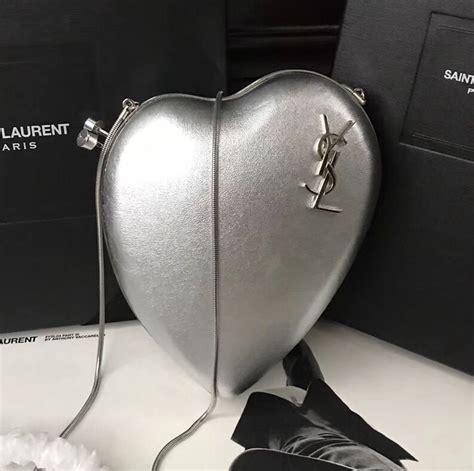 ysl heart shoulder bag|YSL heart bag silver.